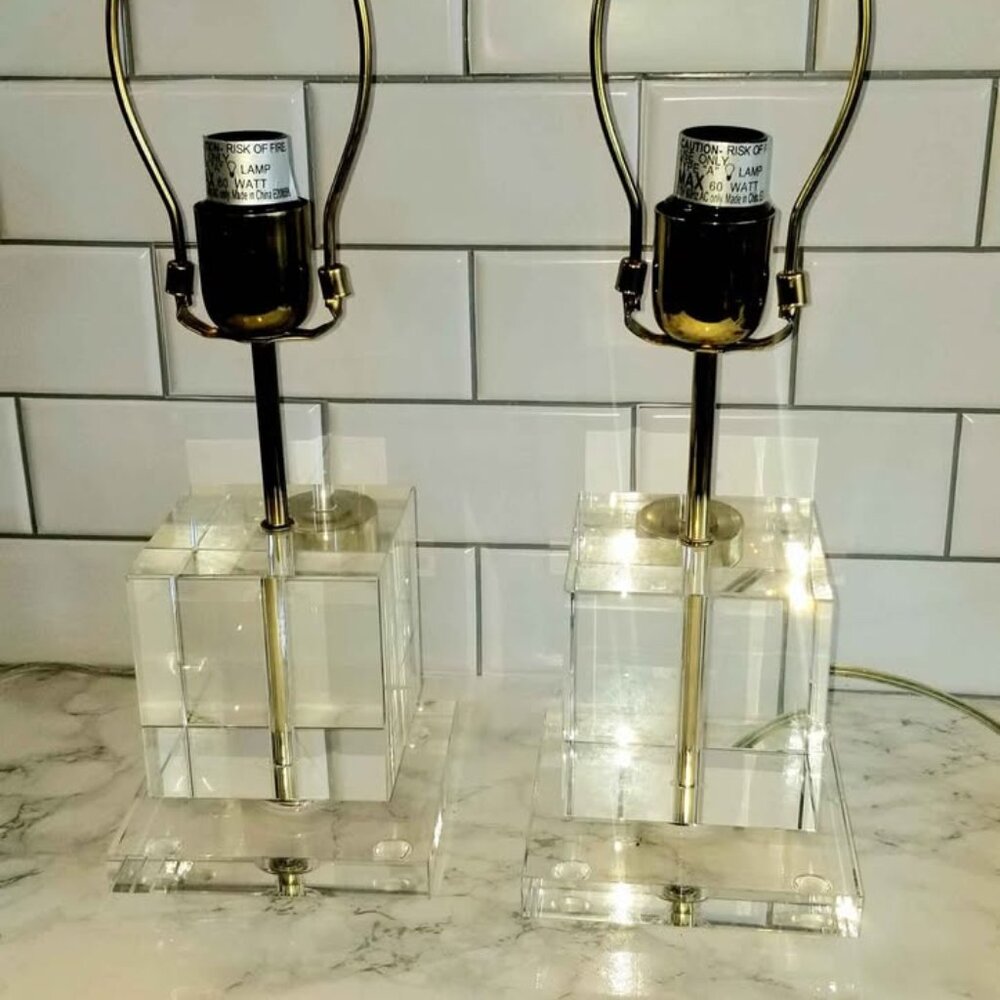 Modernist Glass & Gold Lamps by Victoria Hagan (2)